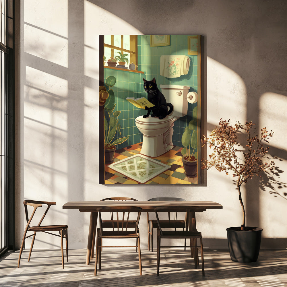 Wall art Toilet Cat