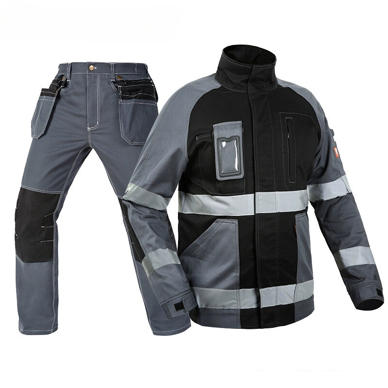 Bauskydd Safety Electrician and Technician Autumn 100% Cotton Durable and Wear-Resistant Workwear Uniform Set-2