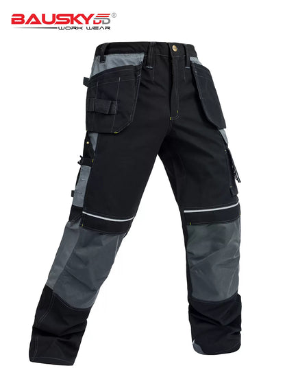 100% Cotton Cargo Pants with Detachable Knee Reinforcement Pockets [B125]-1