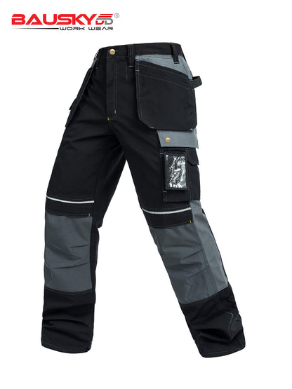 100% Cotton Cargo Pants with Detachable Knee Reinforcement Pockets [B125]-2