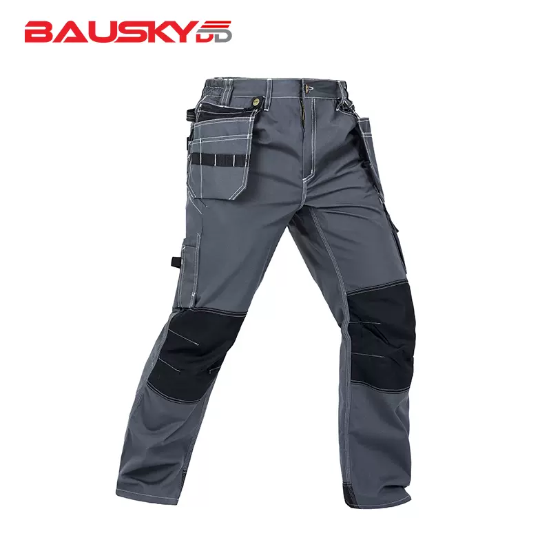Polyester Cotton Cargo Work Pants with Detachable Tool Pockets & Knee Reinforcement – B128-0
