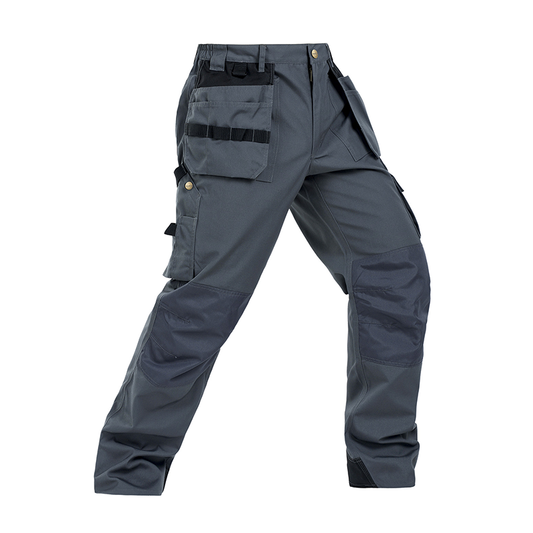 Durable Polyester Cotton Cargo Pants for Work with Knee-Reinforcing Protection,Multi-Pockets, Comfort Fit for Construction Workers[B131]-0