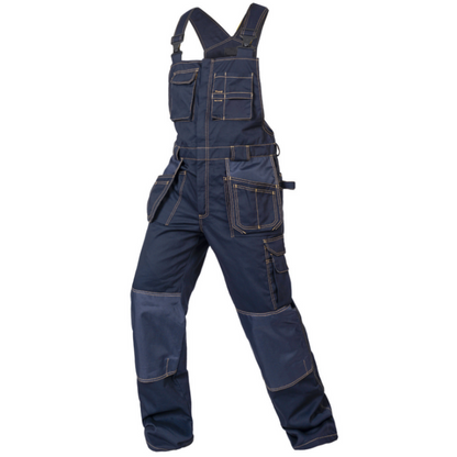 Polyester Bib Overalls for Mechanics with Pockets & Installable Knee Pads-1