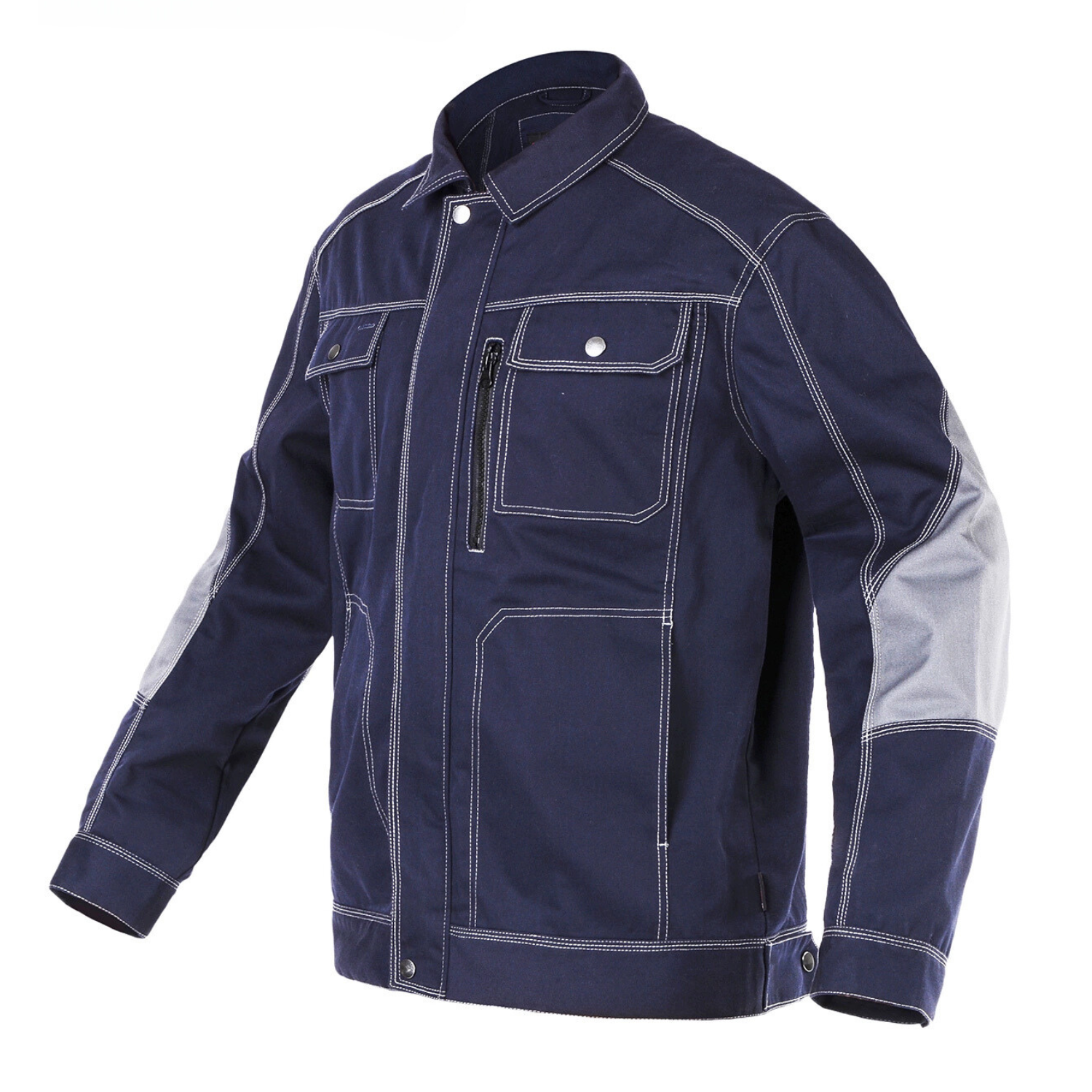 Work Jacket – Durable Cargo Style with Utility Pockets & Zip Chest Pocket– Bauskydd [B212]-5