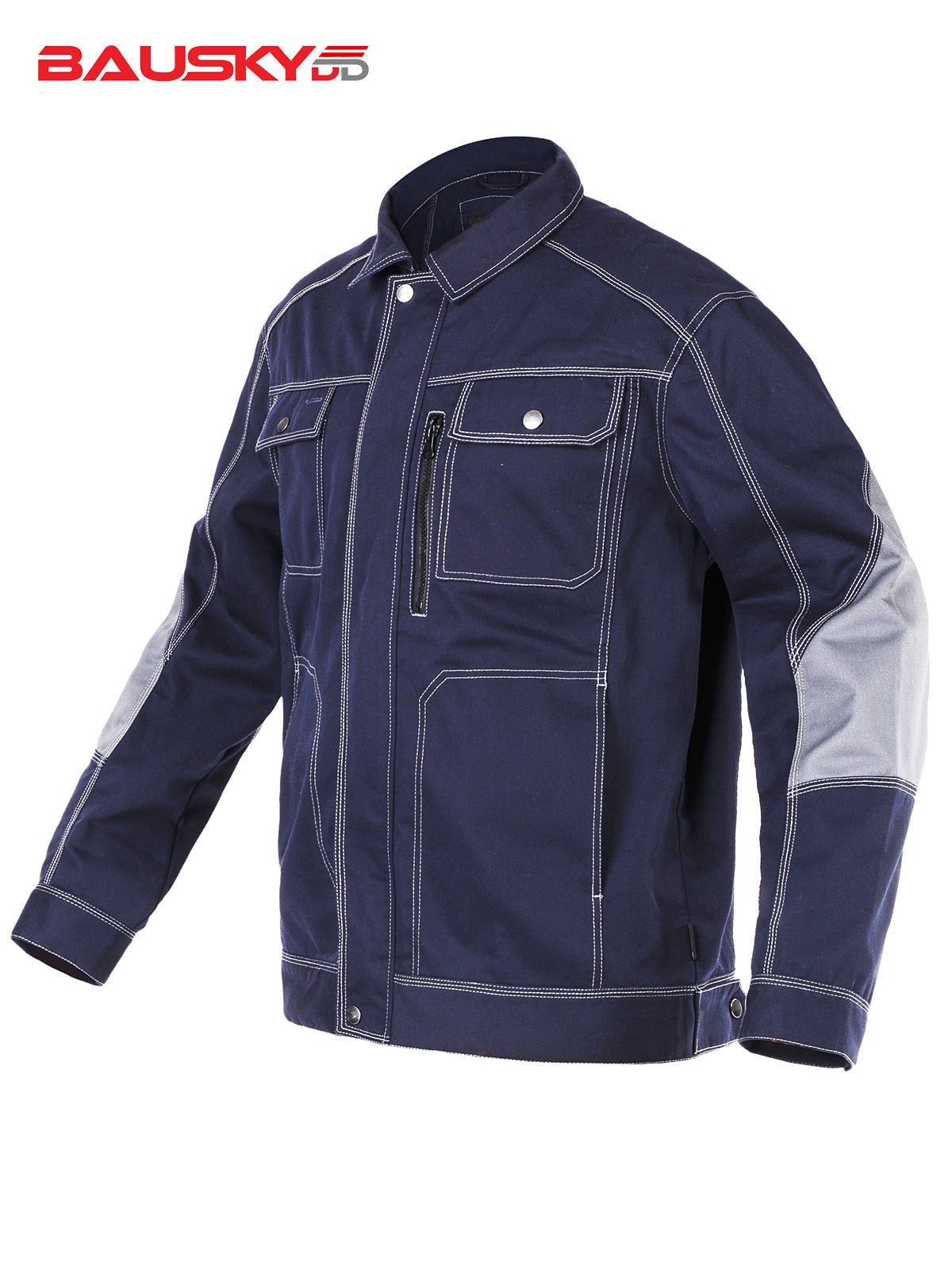 Work Jacket – Durable Cargo Style with Utility Pockets & Zip Chest Pocket– Bauskydd [B212]-1