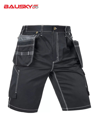 Utility Work Shorts with Detachable Tool Pockets [B219]-0