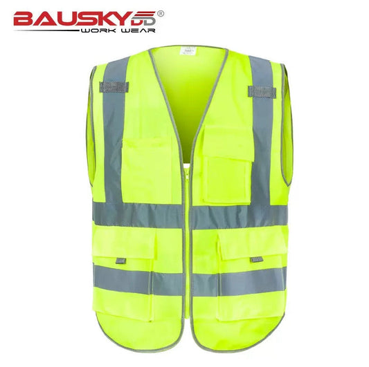 Class 2 Hi Vis Vest with Pockets, Wholesale for Construction Workers [B223]-1