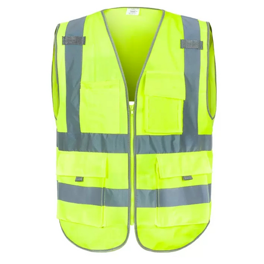 Class 2 Hi Vis Vest with Pockets, Wholesale for Construction Workers [B223]-0