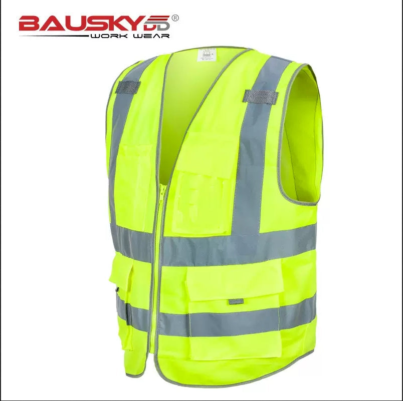 Class 2 Hi Vis Vest with Pockets, Wholesale for Construction Workers [B223]-3