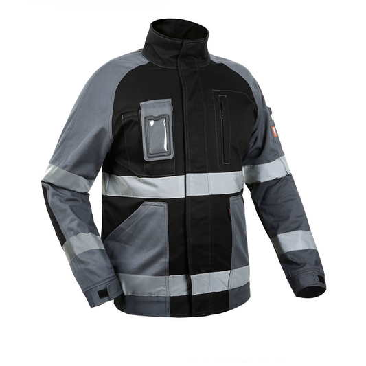 Work Jacket – Reflective Stripes, Badge Pocket & Utility Storage – Bauskydd [B232]