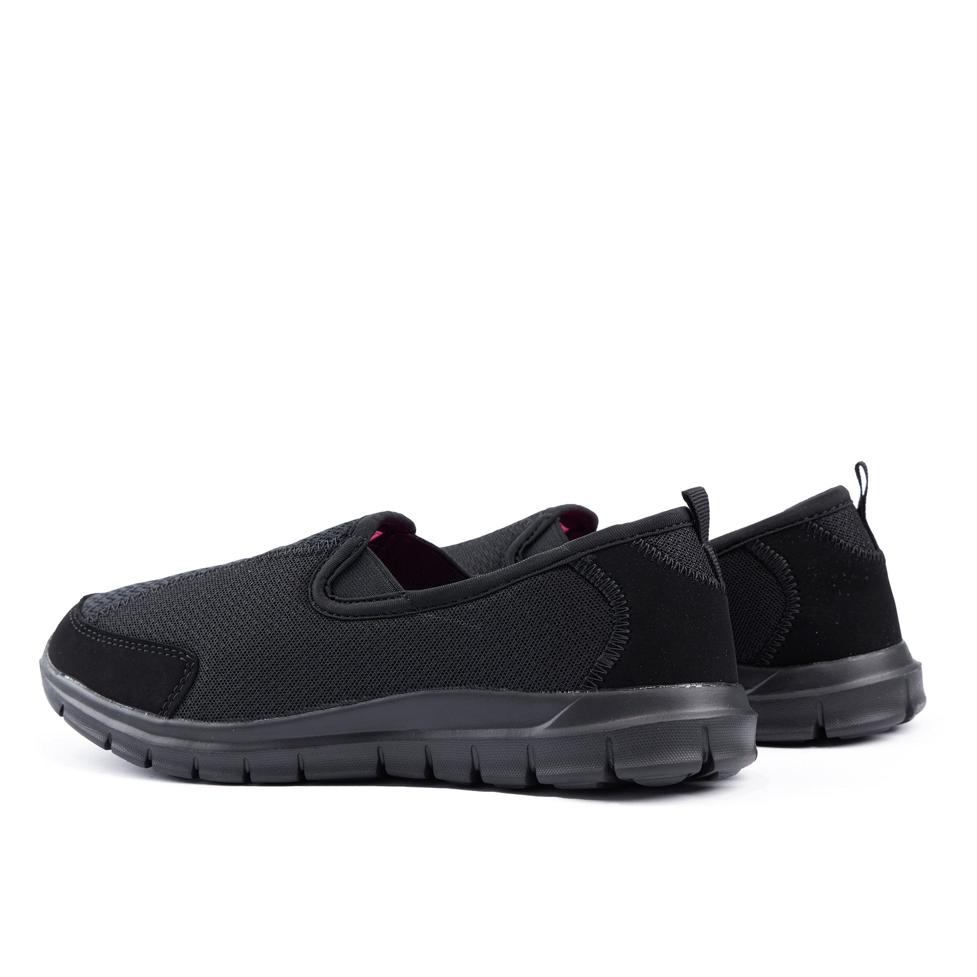 Cloud Ladies Slip On Walker Black/Black-1