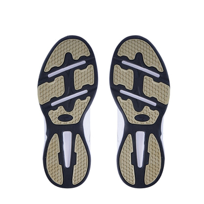 Defy Senior Leather V Strap Cross Trainer  - White Navy-4