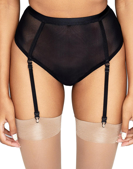 High Waisted Sheer Garter Thong, Citala