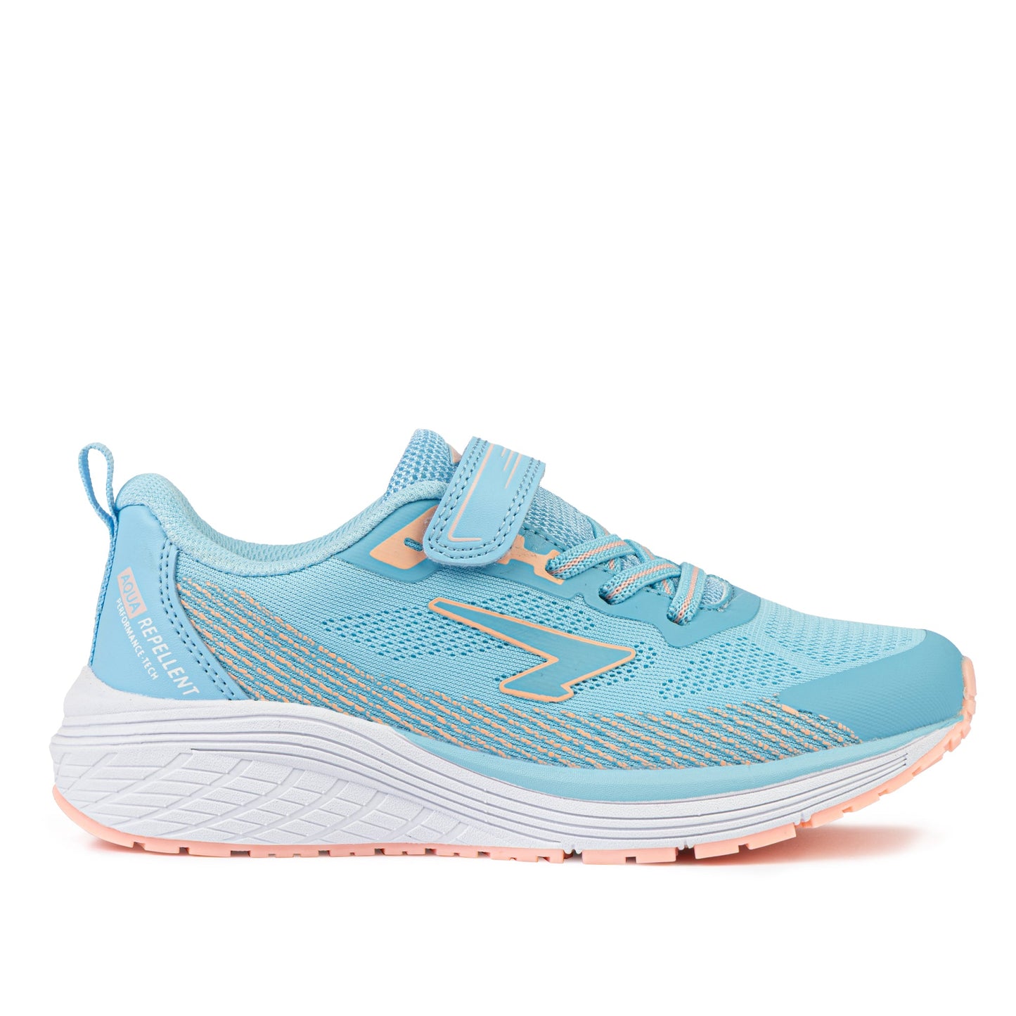 Inta Girls Runners - Light Blue/Pastel Peach V Strap-0