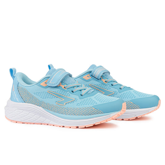 Inta Girls Runners - Light Blue/Pastel Peach V Strap-1