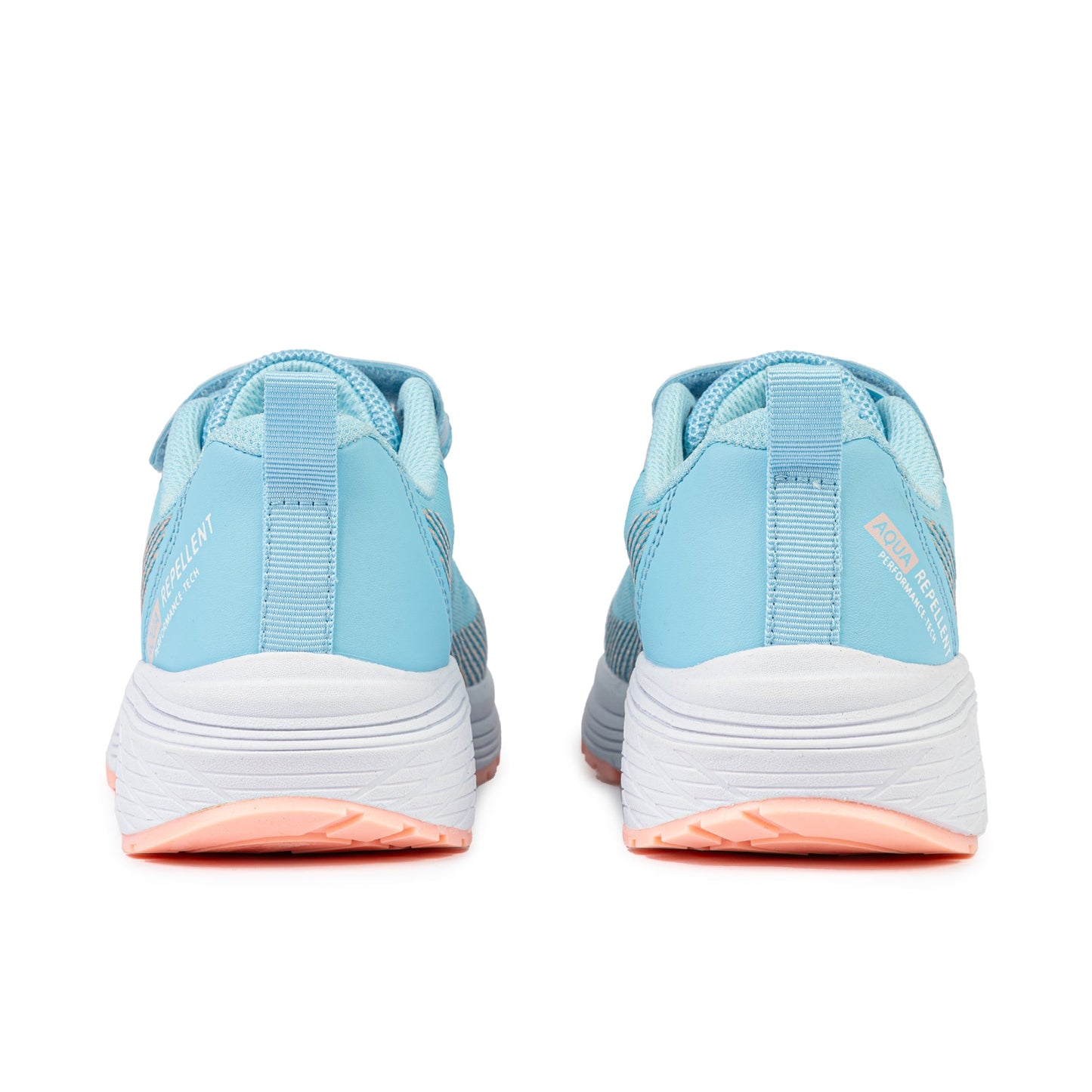 Inta Girls Runners - Light Blue/Pastel Peach V Strap-3