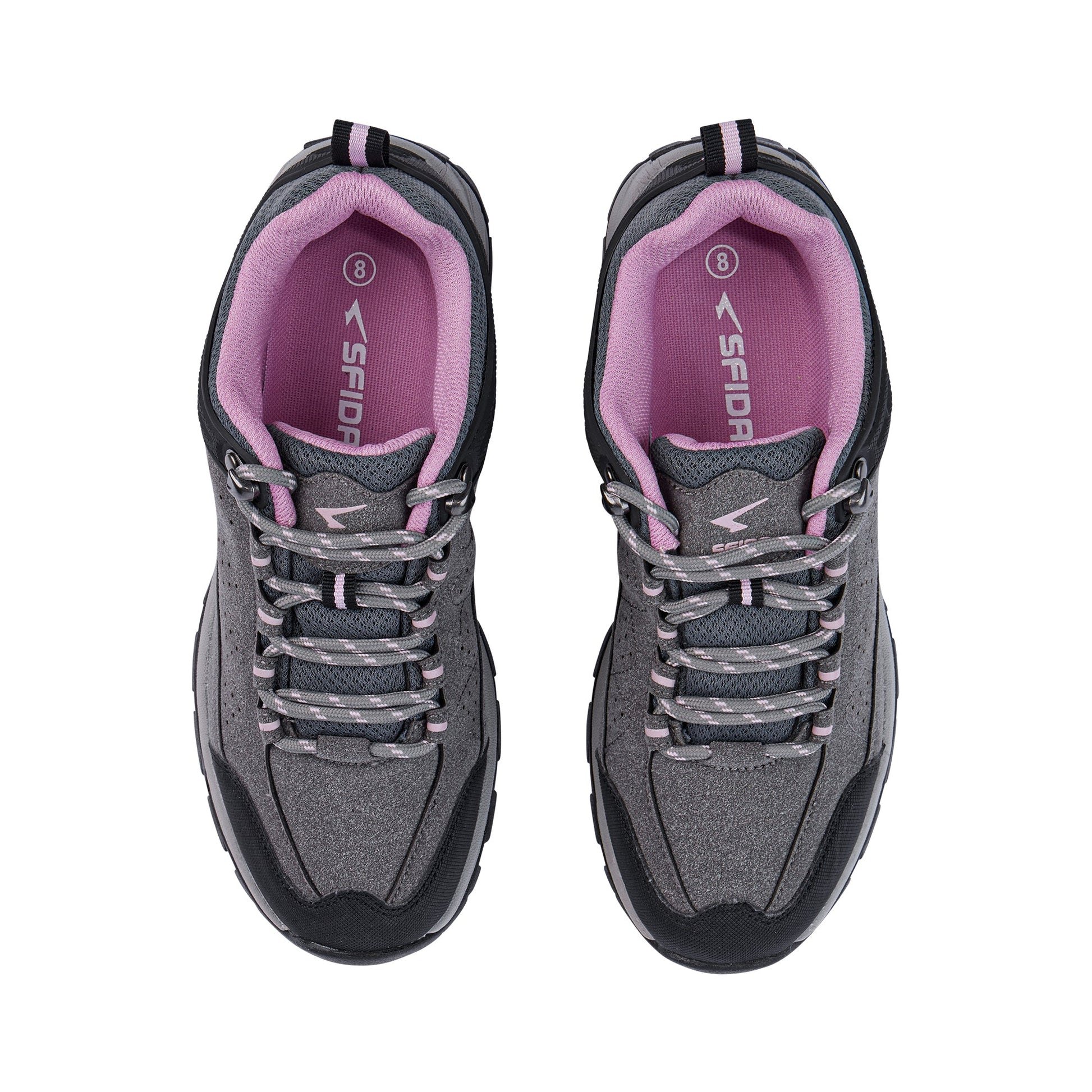 Pioneer Ladies Lace Up Runner Charcoal/Black-1