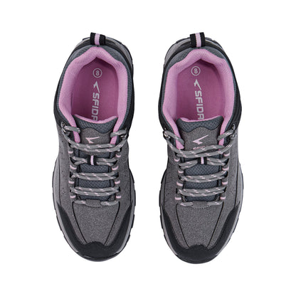 Pioneer Ladies Lace Up Runner Charcoal/Black-1