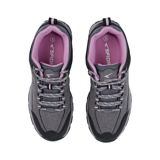 Pioneer Ladies Lace Up Runner Charcoal/Black-1
