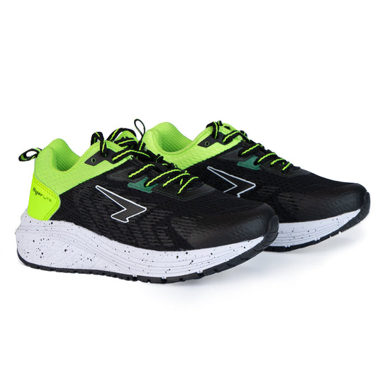 Prota Boys Lace Up Runner - Black/Lime