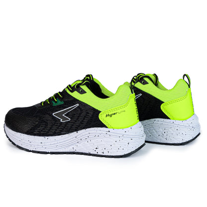 Prota Boys Lace Up Runner - Black/Lime