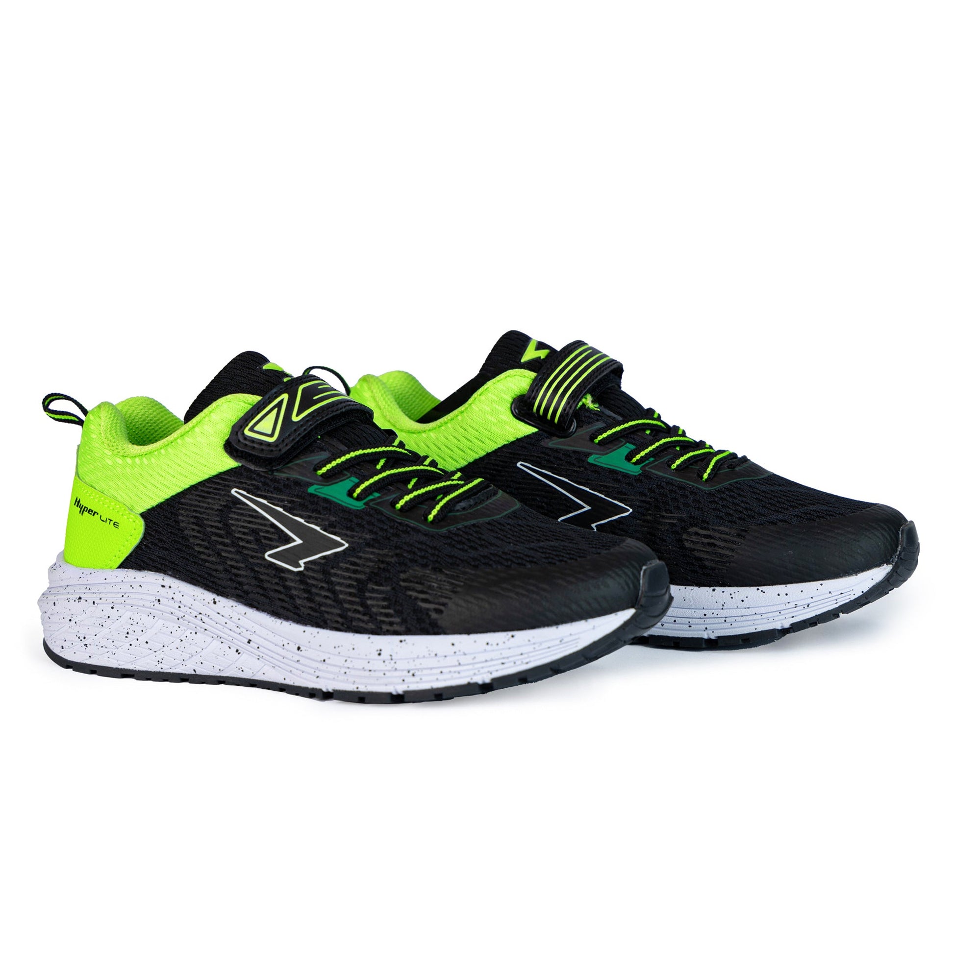 Prota Boys V Strap Runner - Black/Lime-1