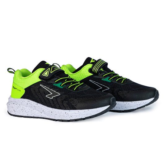 Prota Boys V Strap Runner - Black/Lime-1