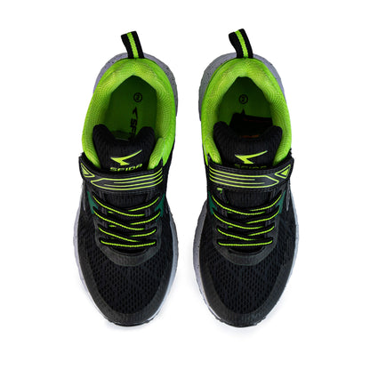 Prota Boys V Strap Runner - Black/Lime-4