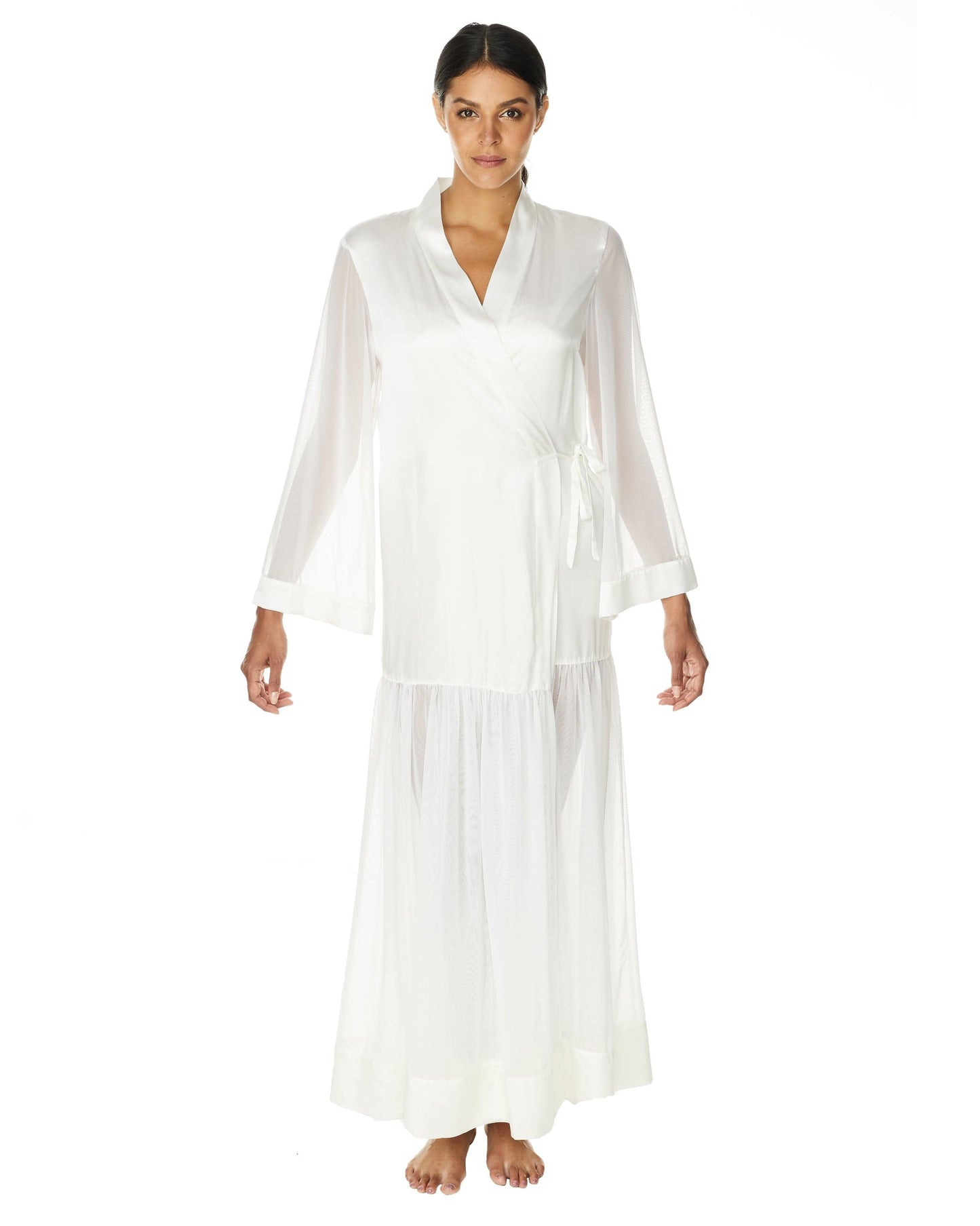 Silk Lace Applique Sheer Robe, Sirius.