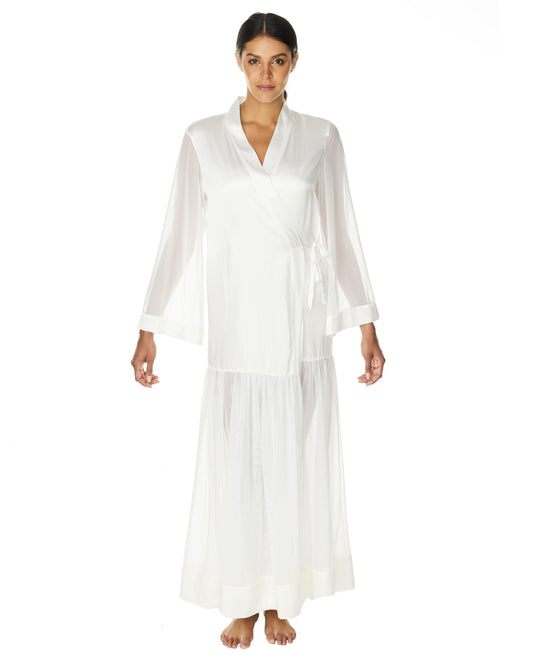 Silk Lace Applique Sheer Robe, Sirius.