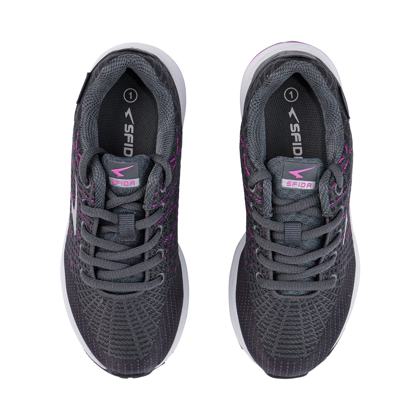 Weave Girls Lace Runners - Charcoal Fuchsia