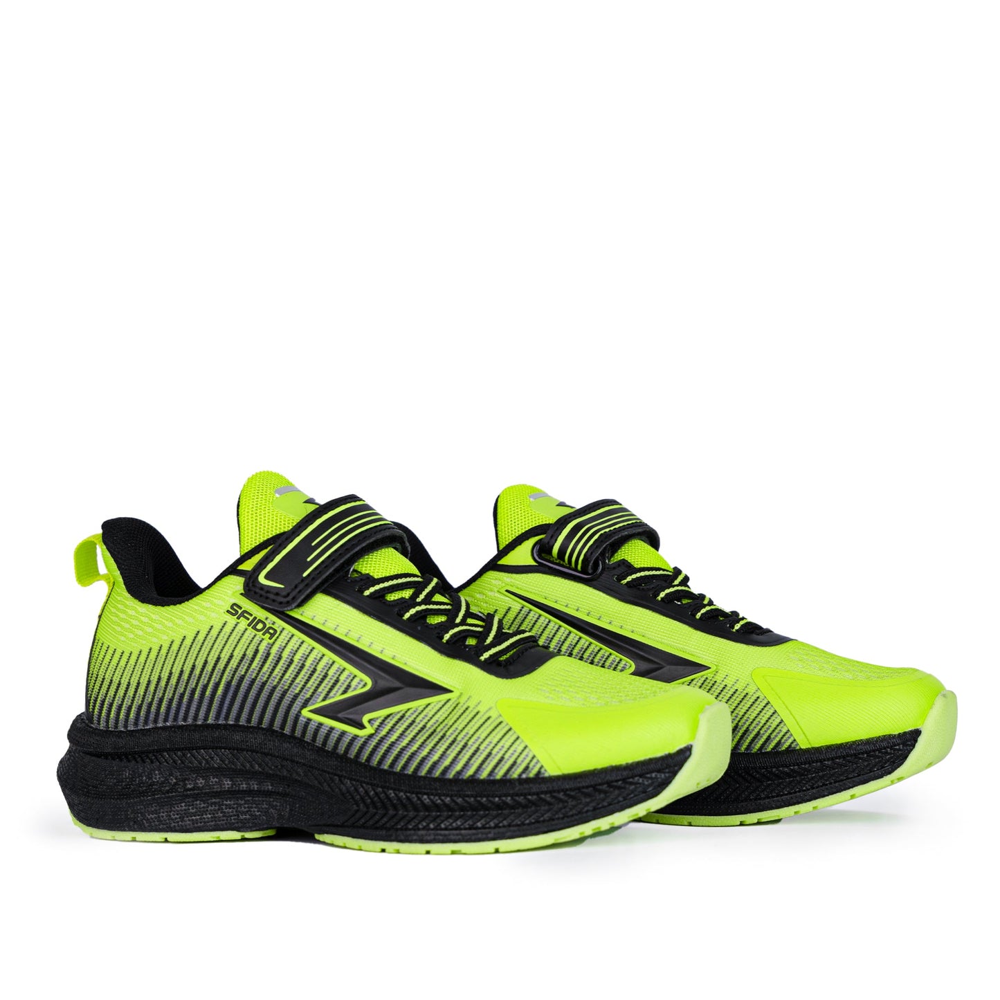 Zephyr Boy's Performance Runners V Strap - Lime/Black