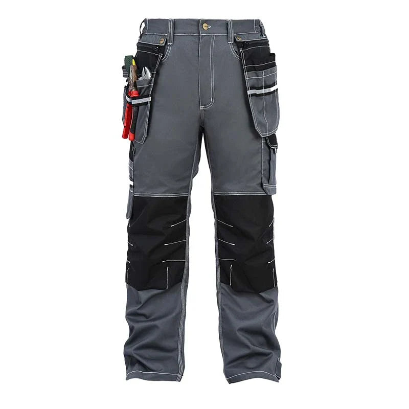 100% Cotton Cargo Pants with Detachable and Movable Hanging Pockets, Knee Pad Installable, Durable for Outdoor Working [B111]-2