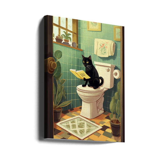 Wall art Toilet Cat