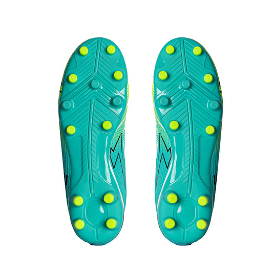 Conquer Kid's Football Boots - Aqua/Lime
