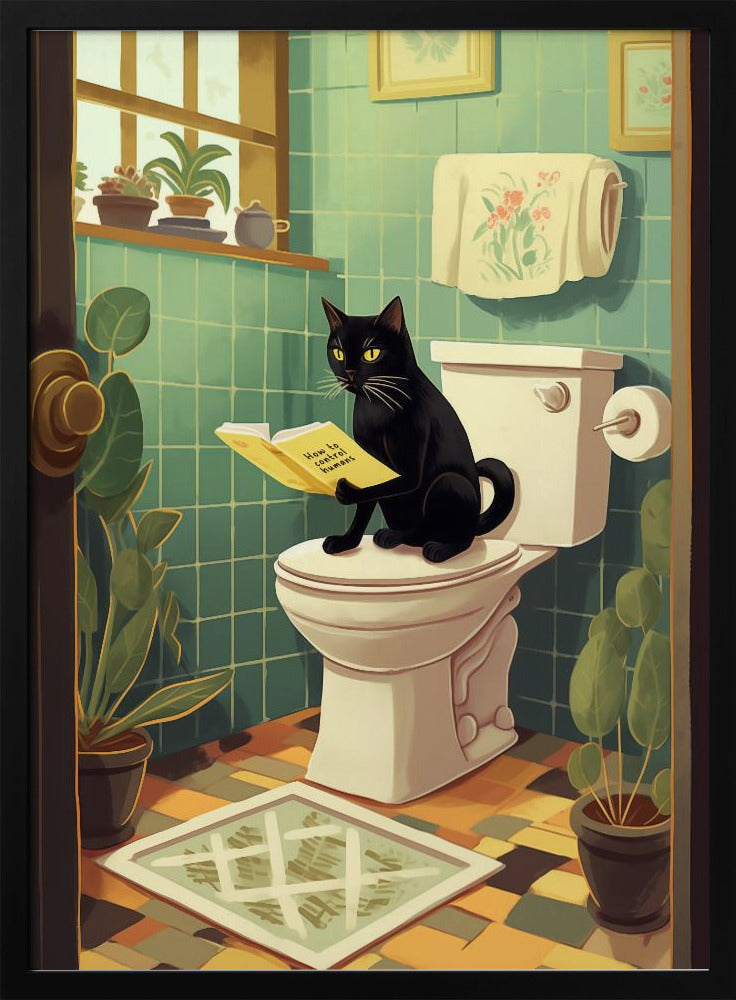 Wall art Toilet Cat
