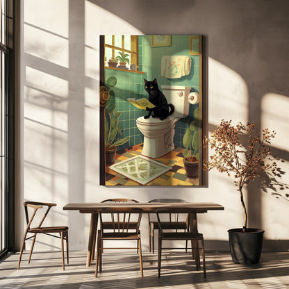 Wall art Toilet Cat
