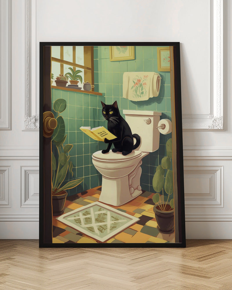 Wall art Toilet Cat
