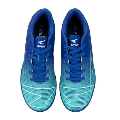 Conquer Kid's Indoor Football Shoes - Royal-4